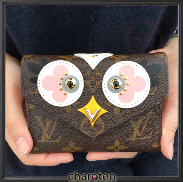 ルイヴィトンスーパーコピー 財布 ルイヴィトン バレンタイン限定 2017新作最新Owl折り財布